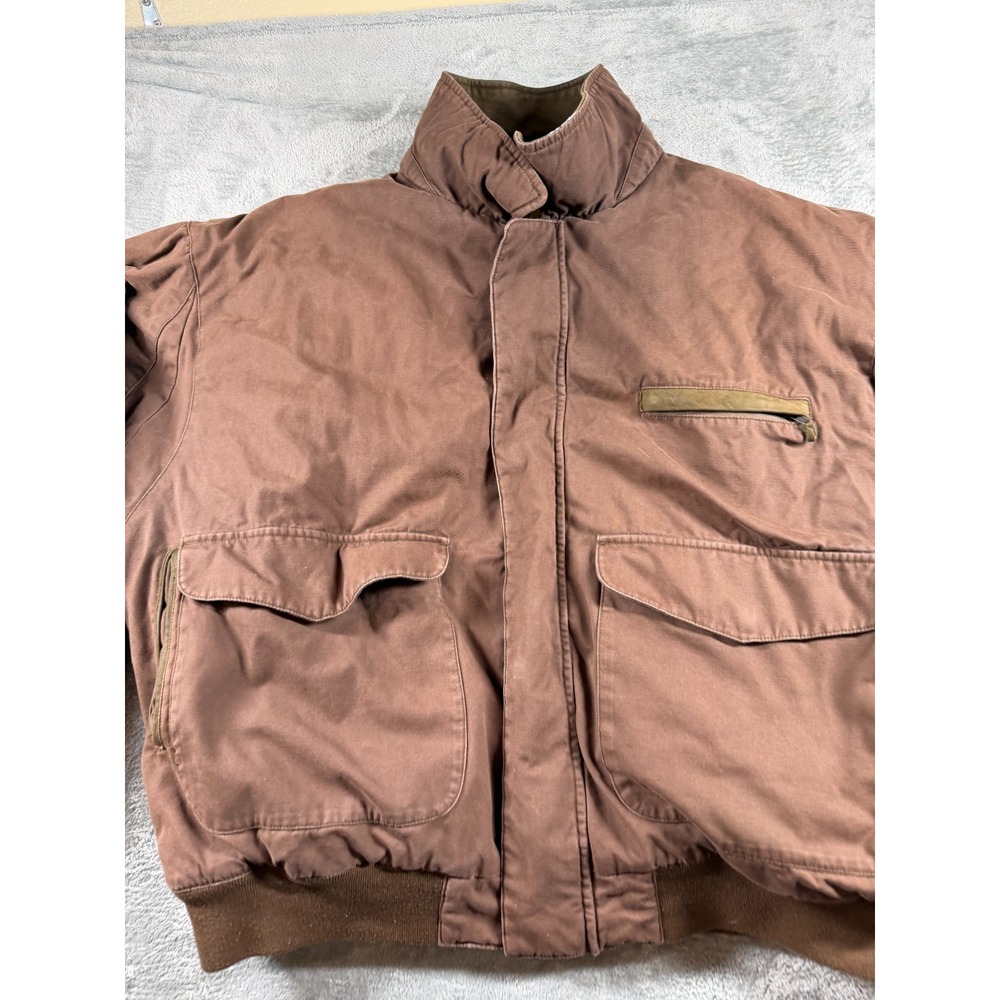 Vtg 90s Cabela's Timberwolf Jacket 2XL Brown Insulated Work Field Coat USA - Picture 2 of 8
